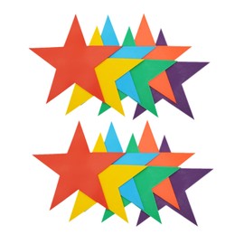 Eco Walker 12pcs Colorful Star Arrow Spot Marker Non-Slip Directional Carpet Marker for Training Agility, Kids Classroom Activity, Gym, Sport, Home (Star)