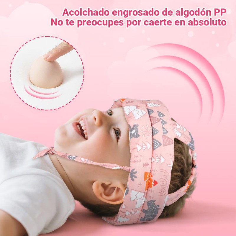 YUJWW Casco para Bebé 3 Piezas - Casco + Calcetín