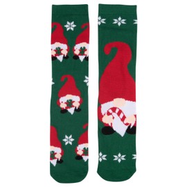 United Labels Gnome Winter Socks for Women - Christmas Socks Women Sneaker Socks Green (Pack of 2), Green
