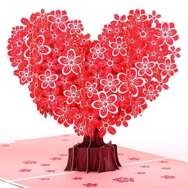 Pop-Up Card Heart, Cute 3D Love Letter Card for Wife and Girlfriend, Love Card with Heart for Birthday, Wedding Anniversary, Valentine's Day, Anniversary - I Love You Card for Favourite Person