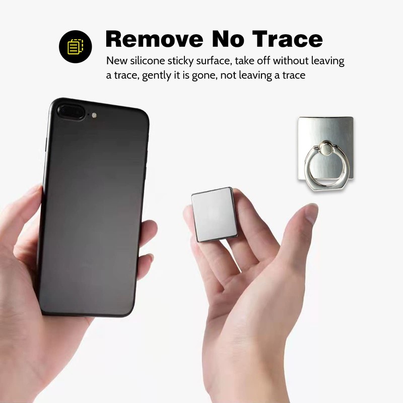 [2 Pack] Square Sparkling Cell Phone Ring Holder Stand,360 Degree