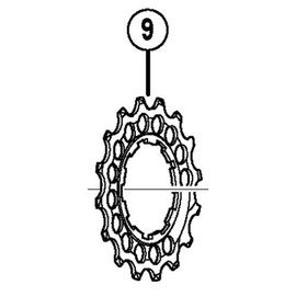 Shimano CS-9000 Y1YC16000 Repair Parts, 16T Gear A