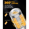 Auxbeam 1156 Turn Signal Bulbs, Super Bright Amber Yellow P21W
