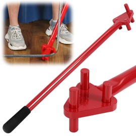 Tondiamo Rebar Bender Manual Hand Operated to 5/8" Bar Reverse Head, Bending Machine Manual Rebar Bender Metal Bending Tools for Flat Steel and Steel Rod, Red