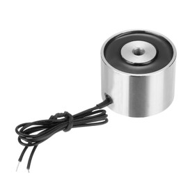 uxcell Round Solenoid Electromagnet DC 24V 180N 44LB/20Kg Electric Magnet Electric Lifting Magnet for Automation Equipment