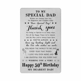 FALOGI Dad 50th Birthday Card, Happy 50th Birthday Card for Dad, Dad 50 Year Old Birthday Gifts Ideas from Daughter Son