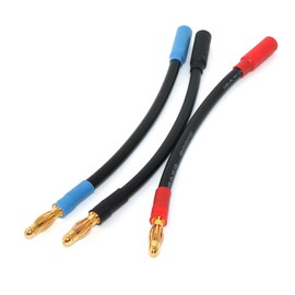 4mm Male to 5mm Female Bullet Connector ESC Extension Lead, 12AWG Silicone Wire, 5in (13cm) High Temp 200°C, Copper RC Motor Battery Power Cable