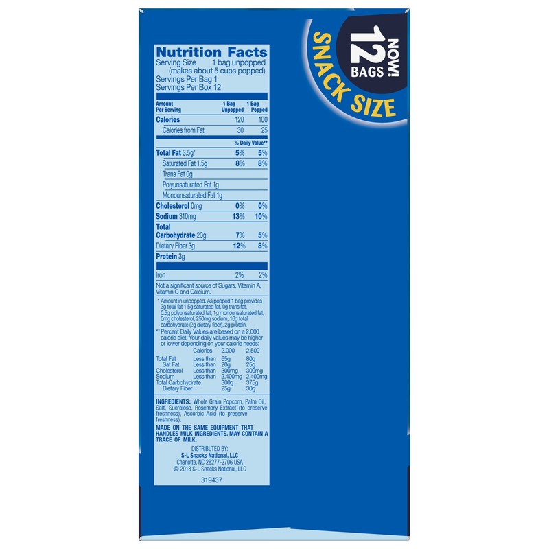 Pop Secret Popcorn, Kettle Corn, 3 Ounce Microwave Bags, 12