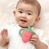 Itzy Ritzy Strawberry-Shaped Baby Teether with Handles; Silicone Teether for