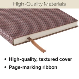 Global Printed Products Textured High End Journal Notebook: 5"x8", 192 Pages (96 Sheets), Lined Ruled Writing Notebook (Dark Brown)