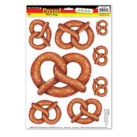Club Pack of 96 German Oktoberfest Pretzel Peel 'N Place Party Decorations 17"