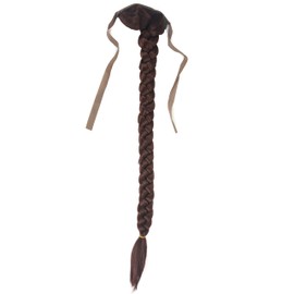 Lydell 24" Long Fishtail Braid Wrap Around Ponytail Extension Synthetic Hairpiece #33A Dark Auburn