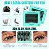 Lash Extension Kit 200PCS Lash Clusters Mix Eyelash Extension Kit