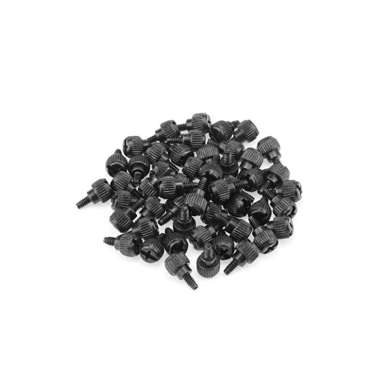 HELIFOUNER 50 Pieces 6-32 Thread, Black Color 6#-32x6 Computer Case