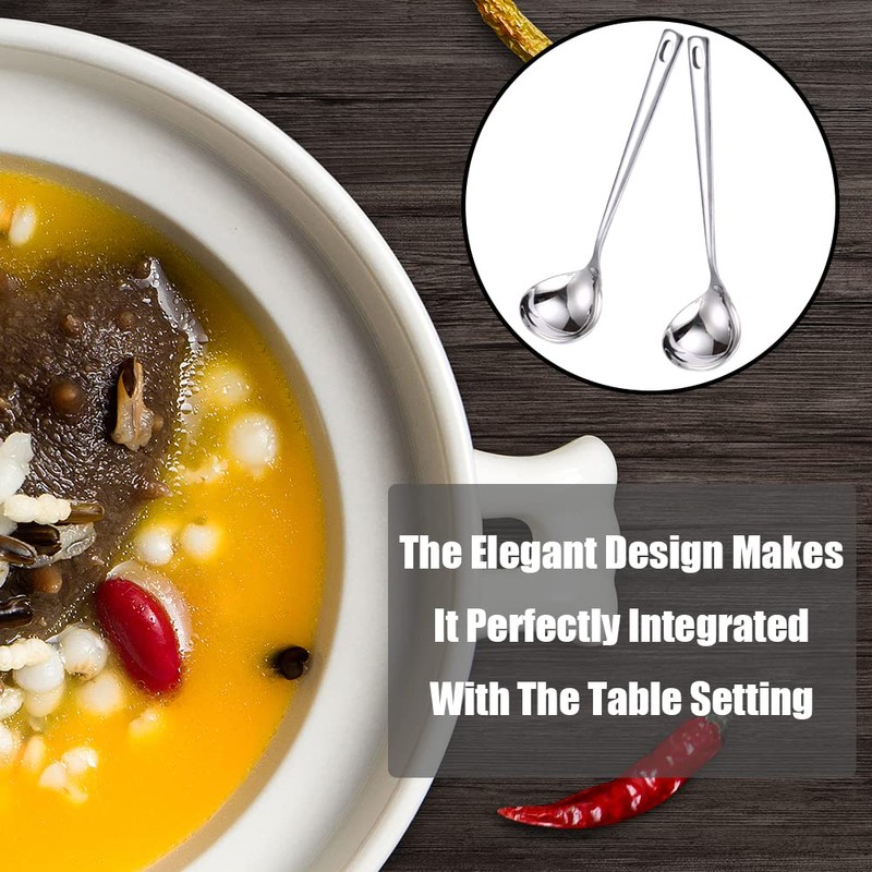 Stainless Steel Small Gravy Ladles Professional Serving Ladle with Longs