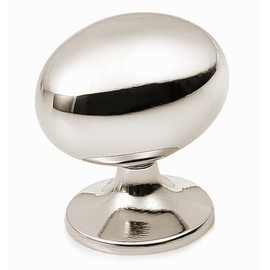khtumeware 10 Pack 1-3/8 inch(35mm) Polished Nickel Cabinet Knobs Dresser Knobs Oval Drawer Knobs Kitchen Cabinet Hardware Zinc Knobs for Dresser Drawers.