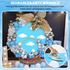 Tingjoo 7.2 FT Round Backdrop Cover Blue Sky White Clouds