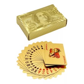 Show Me Baraja Naipes Impermeable Lámina Oro Y Plateado