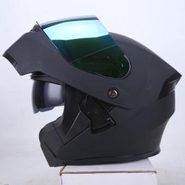 OUMURS Full Face Helmet DOT Certified Modular Dual Visor Flip Up Helmet + EXTRA SHIELD