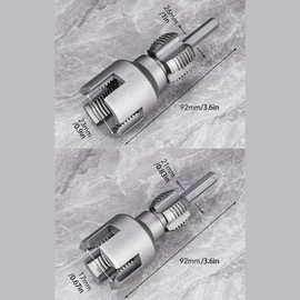 Integrated Internal & External Pipe Threading Tool, Plastic Pipe Threader Cutting Tool, PVC Pipe Threader Electric Drill Compatible, 1/2" (DN15) 3/4" (DN20) Pipe Sizes Rethreading Tool (1/2"+3/4")