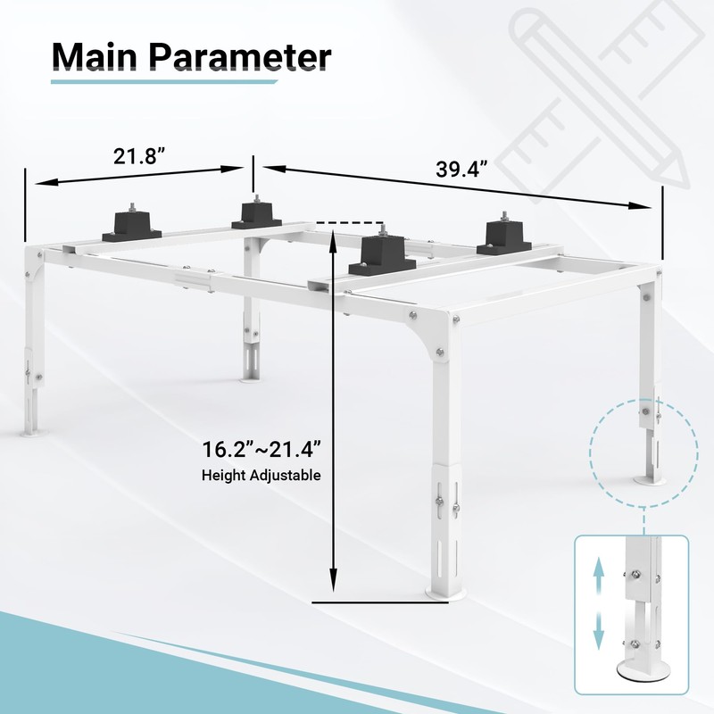 Eastrexon Mini Split Stand, Anti-vibration Adjustable Mini Split Ground Stand,