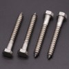 M8 x 65mm Hex Lag Screws, 304 Stainless Steel 18-8,