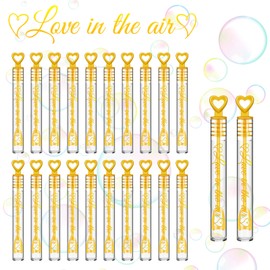 120 Pcs Mini Wedding Bubble Wands - Heart-Shaped Bubble Wands Bulk Wedding Favors for Guests, Send-Off Party Supplies for Valentine's Day Anniversaries Celebrations and Graduations