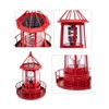 LED Solar Powered Lighthouse, 360 Degree Rotating Lamp Courtyard Decoration