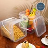 Domensi 6 Pcs Clear Square Bucket with Lid Food Ice