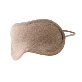 Prettystern 100% Kaschmir 2-lagig Augen Schlafmaske Nachtmaske Weich Hautfreundlich Augen-Maske Damen Herren Unisex - Beige