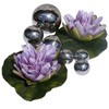 Mini Pond Complete Set with 2 Artificial Water Lilies Purple