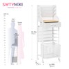 SWTYMIKI 10-Tier Rolling File Cart - Mesh Paper Organizer with