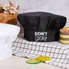 CREATCABIN Cotton Chef Hat Black Cook Hats Adjustable Reusable Washable