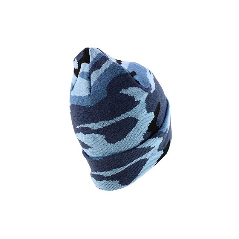 Trendy Apparel Shop Winter Camo Cuff Folded Beanie Hat -