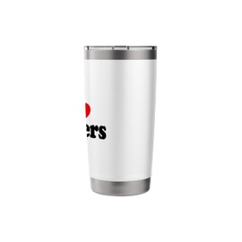 I LOVE HEART WIENERS SAUSAGE FRANKFURTER HOT DOG Stainless Steel Insulated Tumbler