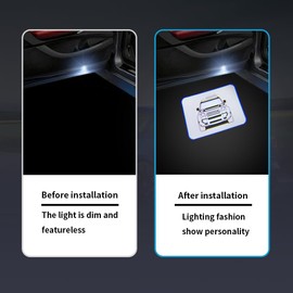 2PCS Led Car Door Lights Projector Logo Compatible for Defender (L663; 2020-presnet) Shadow Ghost Light Courtesy Laser Welcome Light (Defender White)