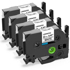 Wonfoucs Compatible Label Tape to Replace Brother Label Tape TZe-231 TZe231 12 mm 0.47 Black on White Laminated Tapes for Brother H107B H105 H110 H100LB PT-1010 D400 D210