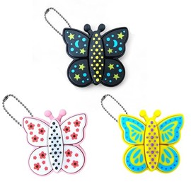 Butterfly Fidget Clickers for Sensory Stimulation and Focus, 5 Clickable Wings and Body, Crisp Tactile Feedback, Stress Management Device, Durable and Portable (Collect All 3)