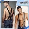 Janmercy 2 Pcs Suspenders for Men Under Clothing Hidden Airport