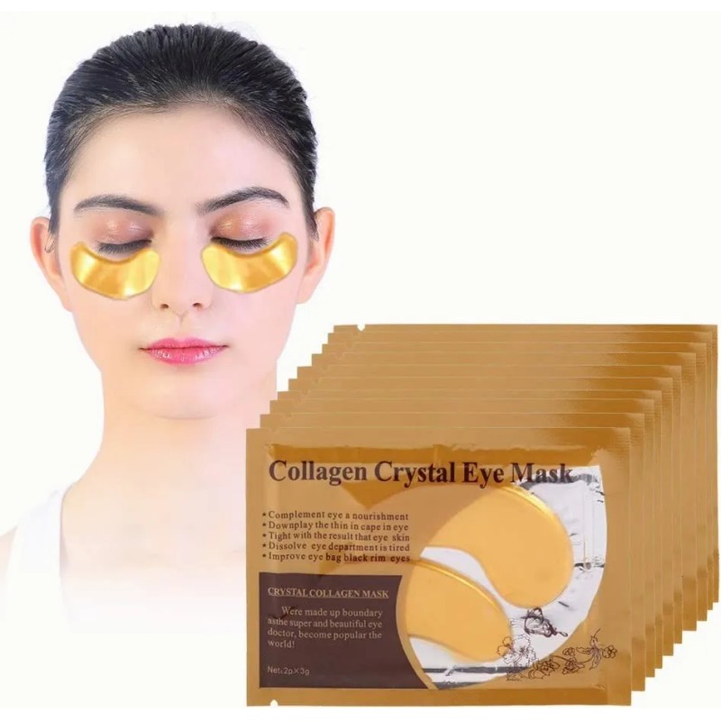🔥 60 pares parches ojos colágeno hidrogel elimina ojeras Vitaminas