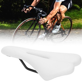 Tomotato Bicycle Saddle Universal Bicycle Seat Comfortable Saddle Mountain Bike Seat Cover Ergonomic Bicycle Seat for Vehicles with Narrow Tyres Road Bike Mountain Bikes (White)