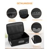 JUNDUN Index Card Box with Lock, Foldable Fireproof Index Card