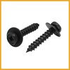 Partuto 8pcs 6 x 35mm Stainless Steel Black Screw for
