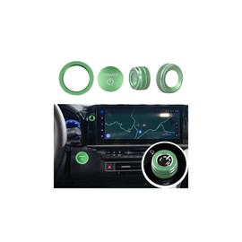 Tyifxom for Toyota Camry LE/SE/XLE/XSE 2025 2026 Accessories, Aluminum Volume Adjuster, Mirror Knob Cover, Engine Start Button Cover/Ring (4pcs) (Green)
