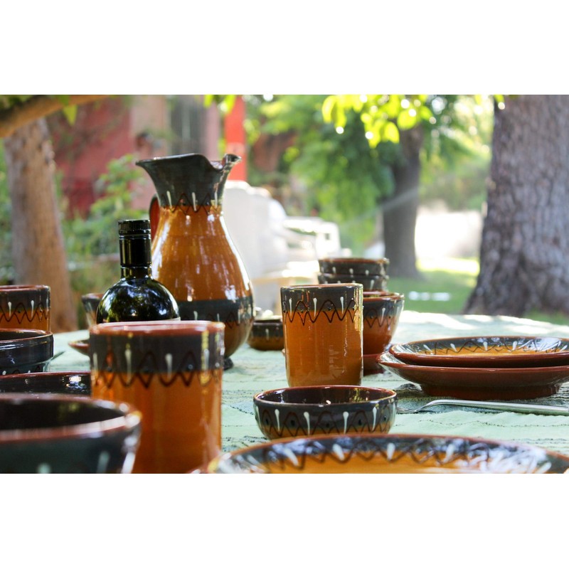 Cactus Canyon Ceramics Spanish Terracotta 5-Piece Small Salsa Bowl Set