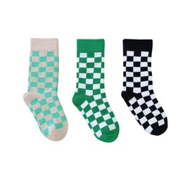 Twtility Kids Novelty Checkered Crew Socks, Cotton Anklet Socks for Toddler, Little Big Boys & Girls, 3/5 Pack, Size 1-2T