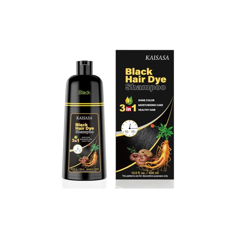 Hair Dye Shampoo Canas Tinte Black