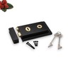 Infinity Decor Fluted Epoxy Black Rim Lock Latch Set –