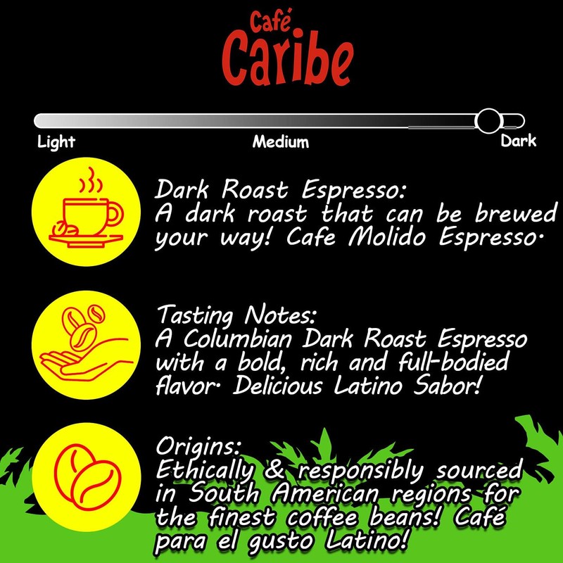 Cafe Caribe 100% Colombian Coffee Pods, Dark Roast Single-Serve Coffee