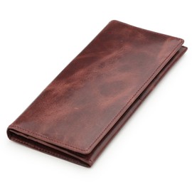Avies Vintage Wax Leather, Genuine Leather, Long Wallet, Made in Japan, red (bordeaux)